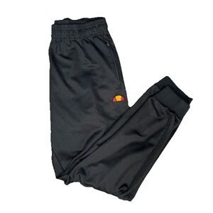 Ellesse Jogger Sweatpants Track Mens Large Black Work Out Gym Drawstring